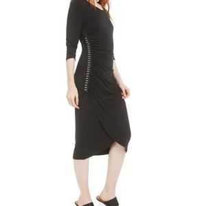 Bar III Black Side Studded Bodycon Dress - Size S